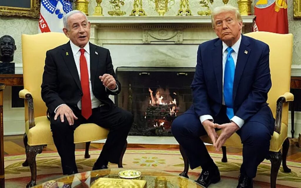 Benjamín Netanyahu y Donald Trump se reunieron en la Casa Blanca.